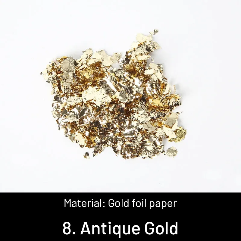 DIY Decorative Crushed Gold Leaves