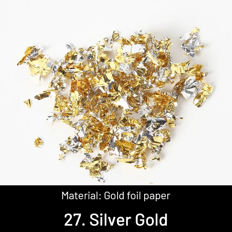DIY Decorative Crushed Gold Leaves