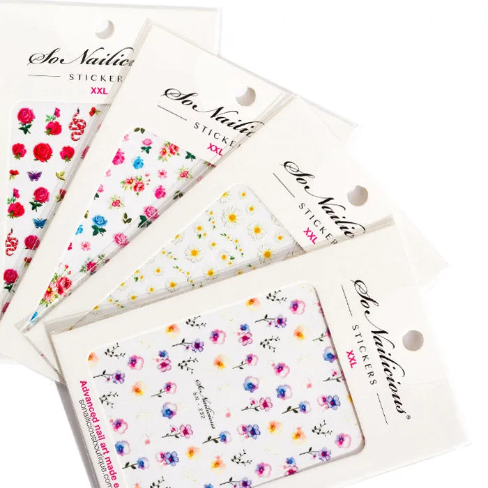 Garden Flower Sticker Set - SAVE 35% - ONLY 2 LEFT!