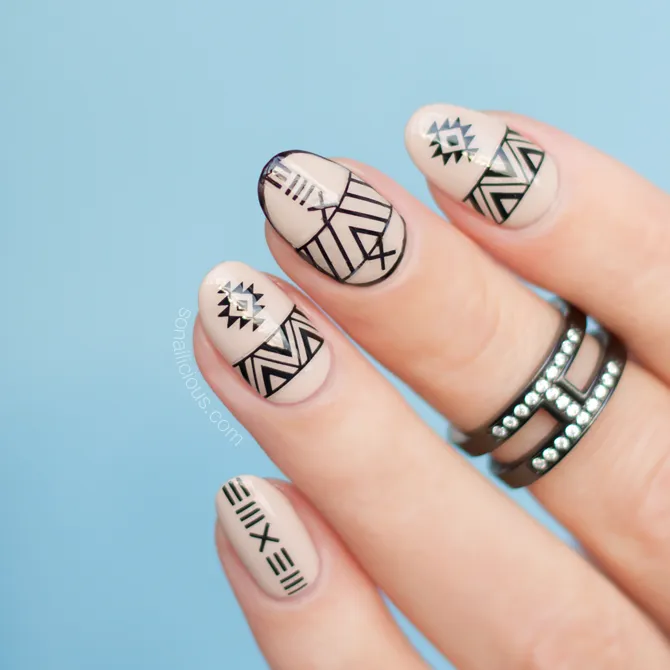 Geo Aztec Nail Stickers