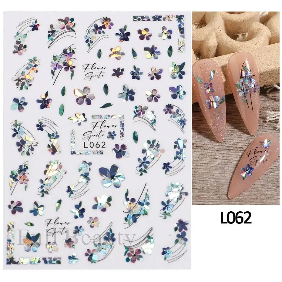 Geometric Gold Laser Nail Stickers: Chic Y2K Metallic Foils & Abstract Designs