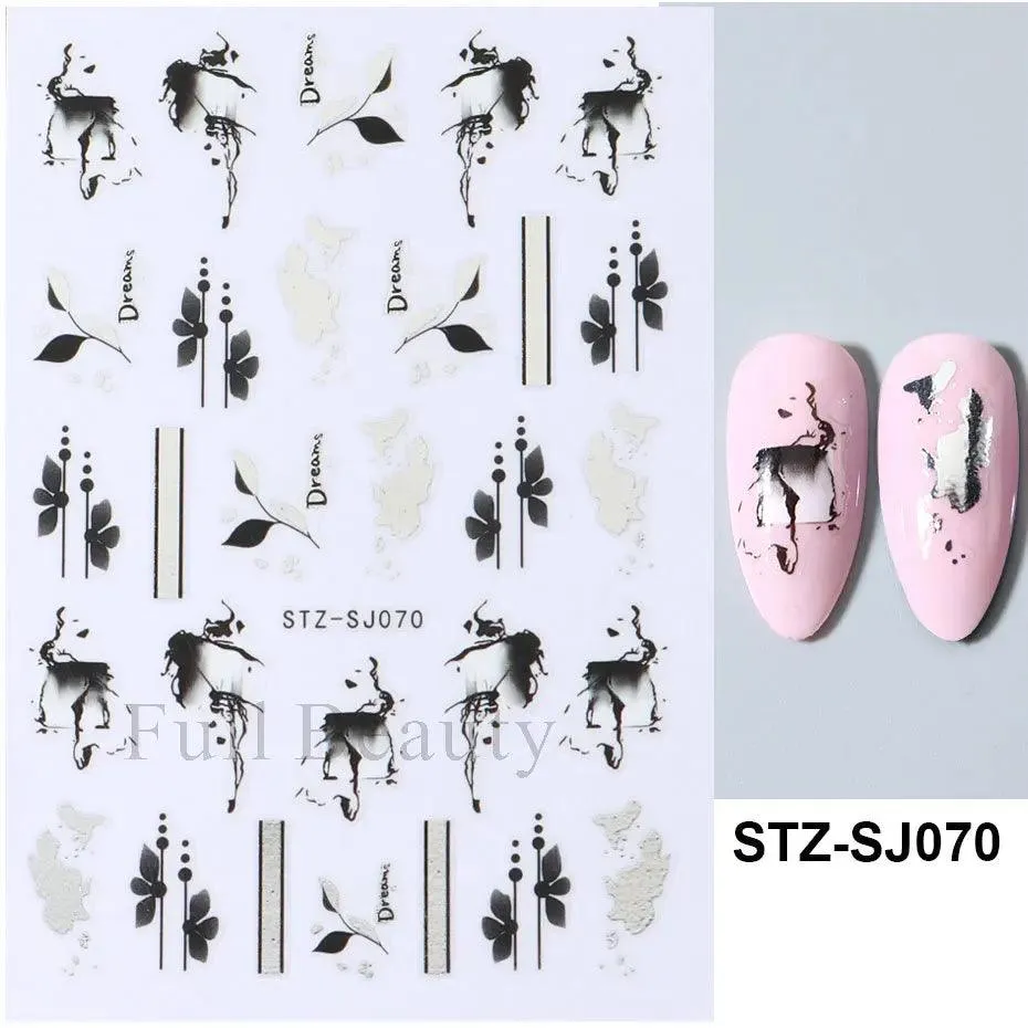 Geometric Gold Laser Nail Stickers: Chic Y2K Metallic Foils & Abstract Designs