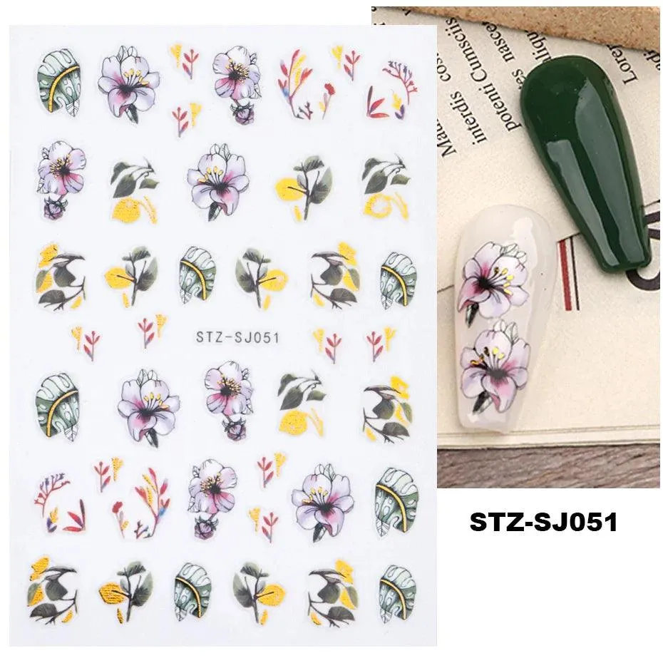 Geometric Gold Laser Nail Stickers: Chic Y2K Metallic Foils & Abstract Designs