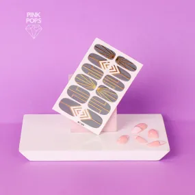 Golden Lines Nail Art Stickers