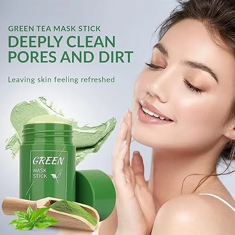 Green Poreless Deep Cleanse Mask Stick Oil Control Anti-Acne Green Tea Mask Stick
