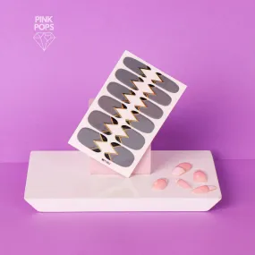 Grey & Black Nail Art Sticker