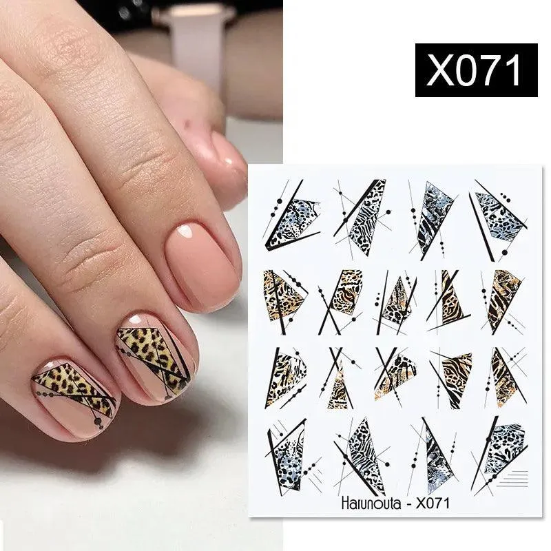 Ink Blooming Marble Nail Decals for Elegant Summer Art
