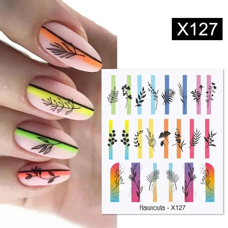 Ink Blooming Marble Nail Decals for Elegant Summer Art