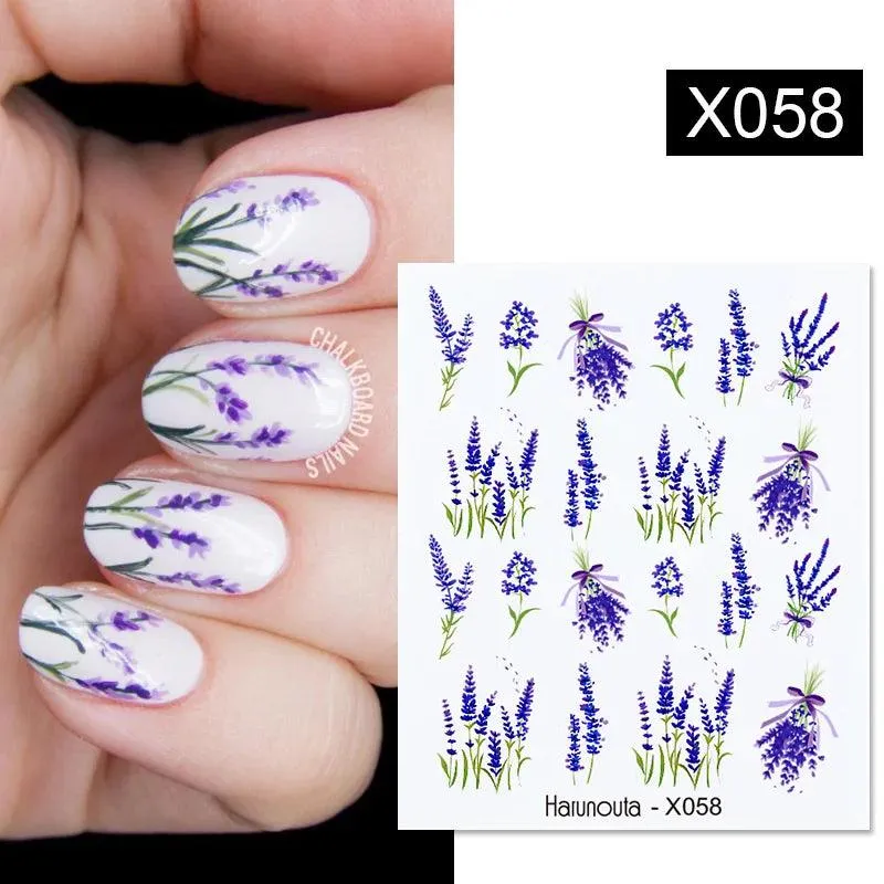 Ink Blooming Marble Nail Decals for Elegant Summer Art
