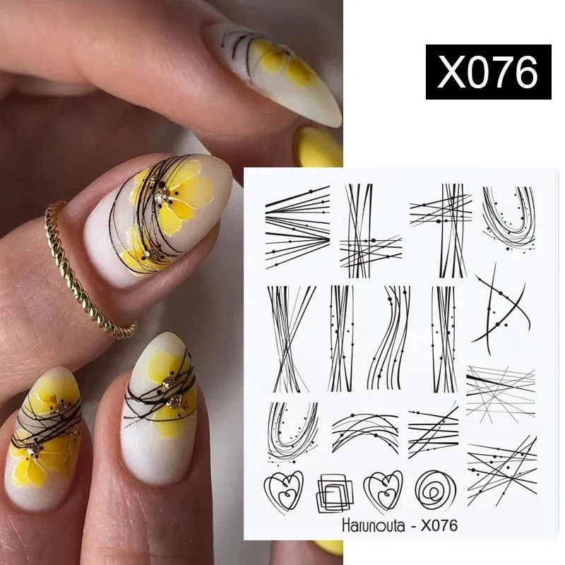 Ink Blooming Marble Nail Decals for Elegant Summer Art