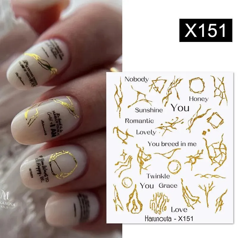 Ink Blooming Marble Nail Decals for Elegant Summer Art