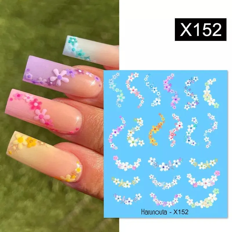 Ink Blooming Marble Nail Decals for Elegant Summer Art
