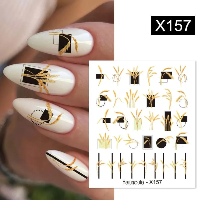 Ink Blooming Marble Nail Decals for Elegant Summer Art