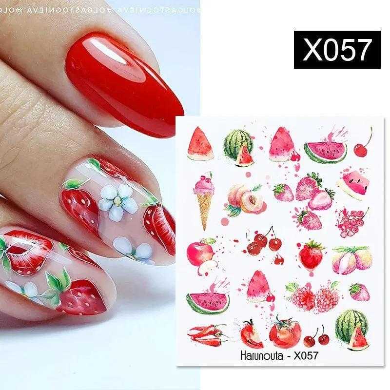 Ink Blooming Marble Nail Decals for Elegant Summer Art