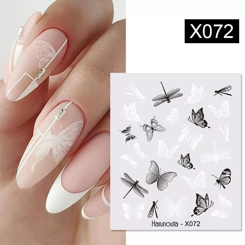 Ink Blooming Marble Nail Decals for Elegant Summer Art