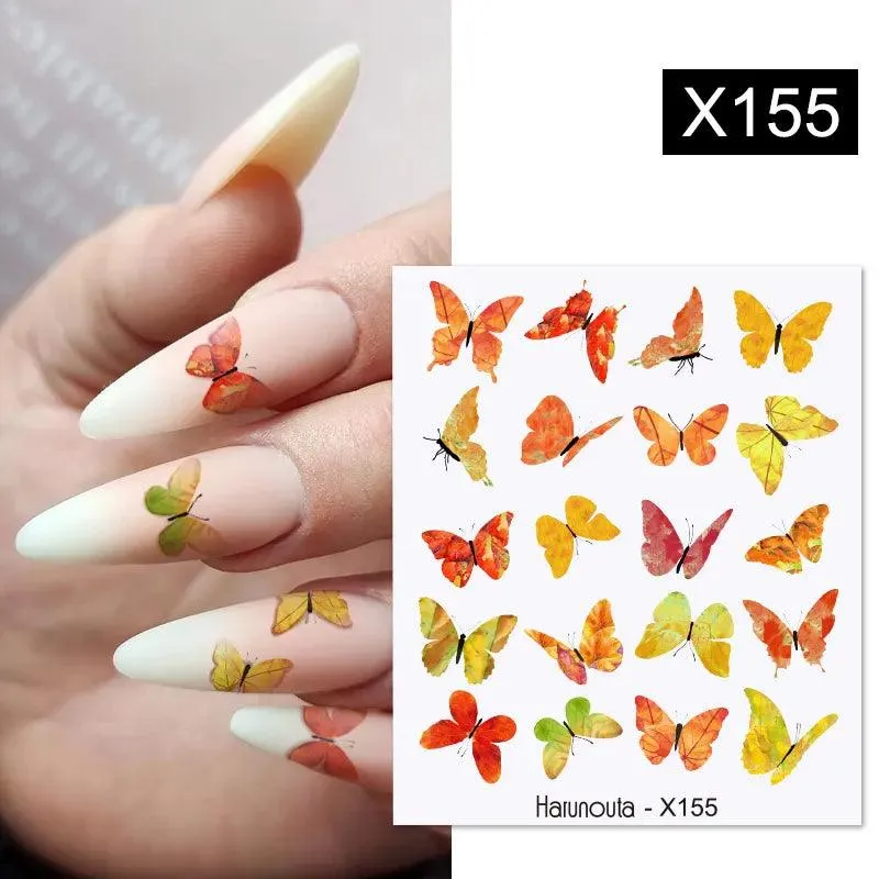 Ink Blooming Marble Nail Decals for Elegant Summer Art