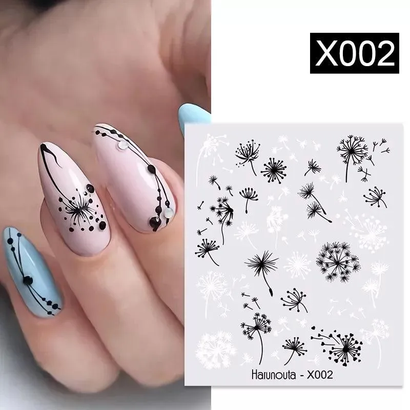 Ink Blooming Marble Nail Decals for Elegant Summer Art