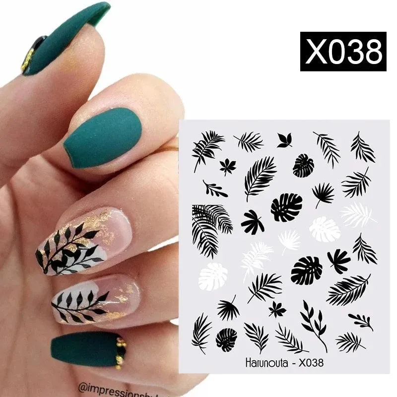 Ink Blooming Marble Nail Decals for Elegant Summer Art