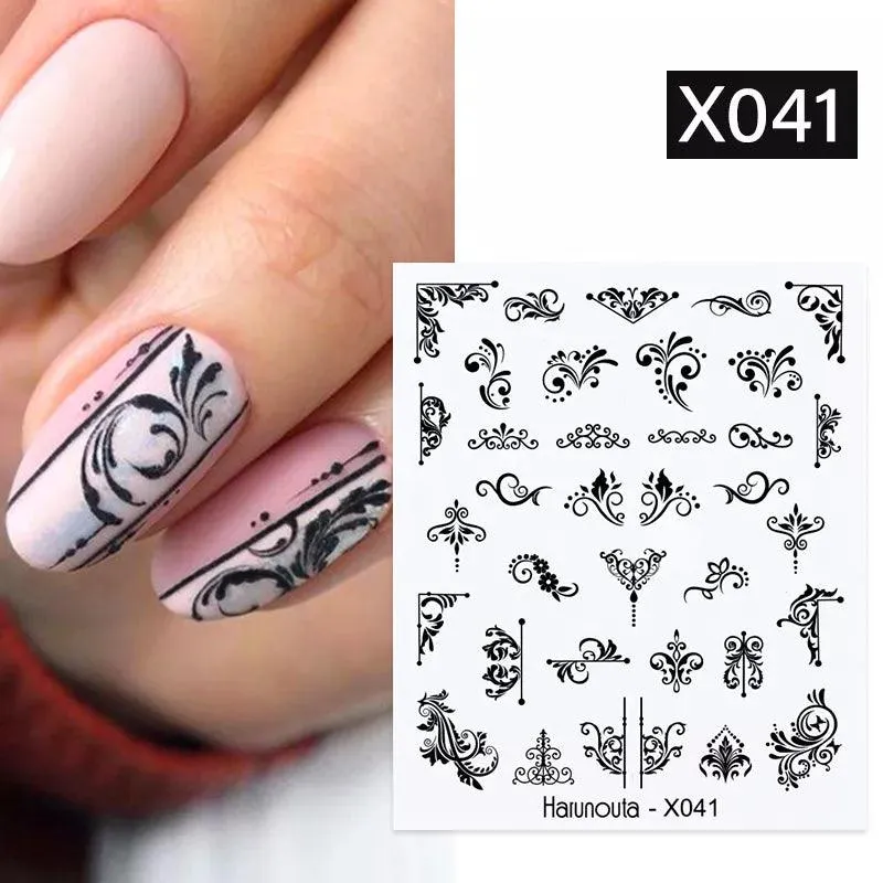Ink Blooming Marble Nail Decals for Elegant Summer Art