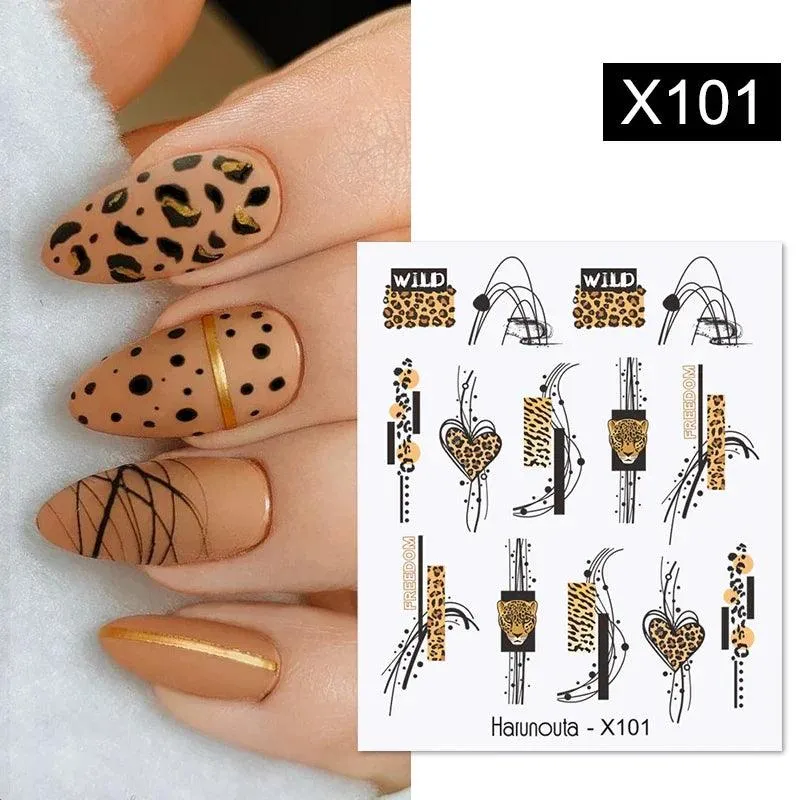 Ink Blooming Marble Nail Decals for Elegant Summer Art