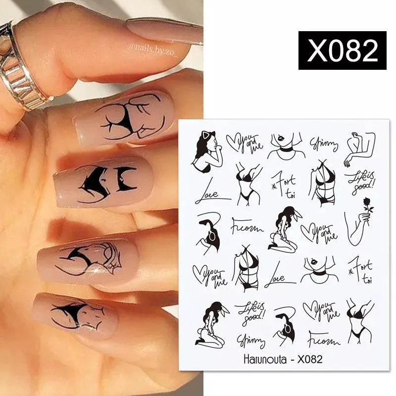 Ink Blooming Marble Nail Decals for Elegant Summer Art