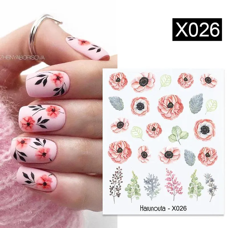 Ink Blooming Marble Nail Decals for Elegant Summer Art