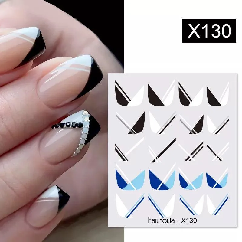Ink Blooming Marble Nail Decals for Elegant Summer Art