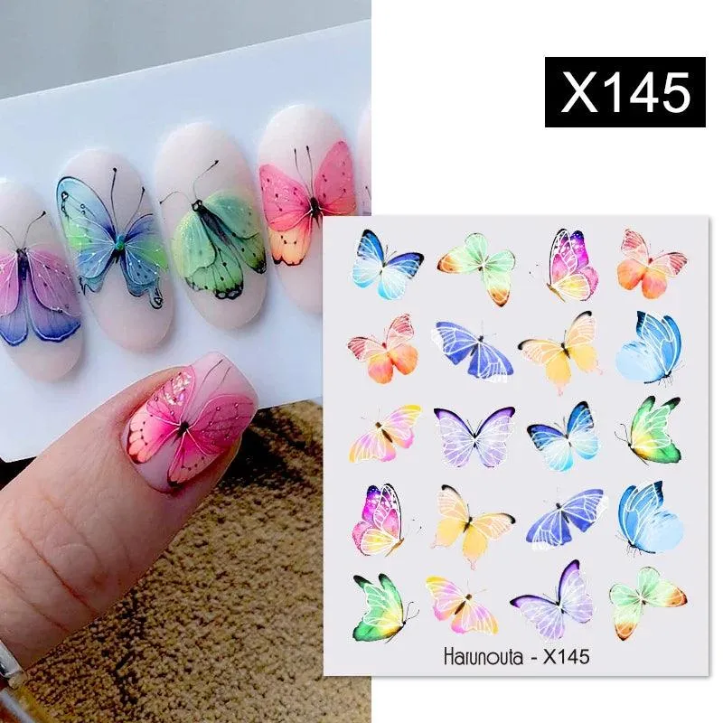 Ink Blooming Marble Nail Decals for Elegant Summer Art