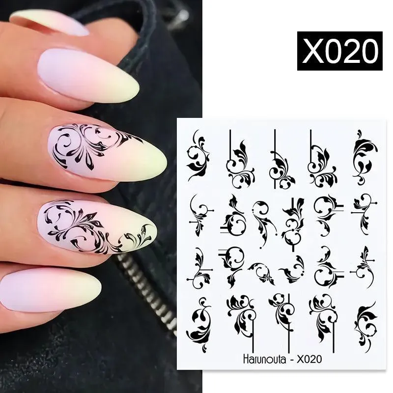 Ink Blooming Marble Nail Decals for Elegant Summer Art
