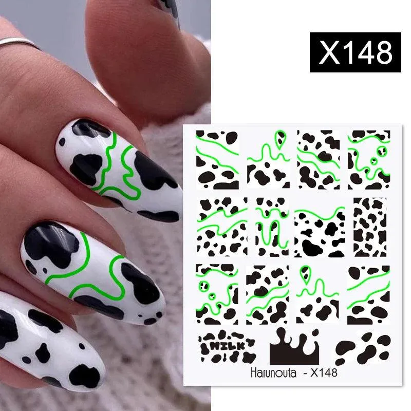 Ink Blooming Marble Nail Decals for Elegant Summer Art