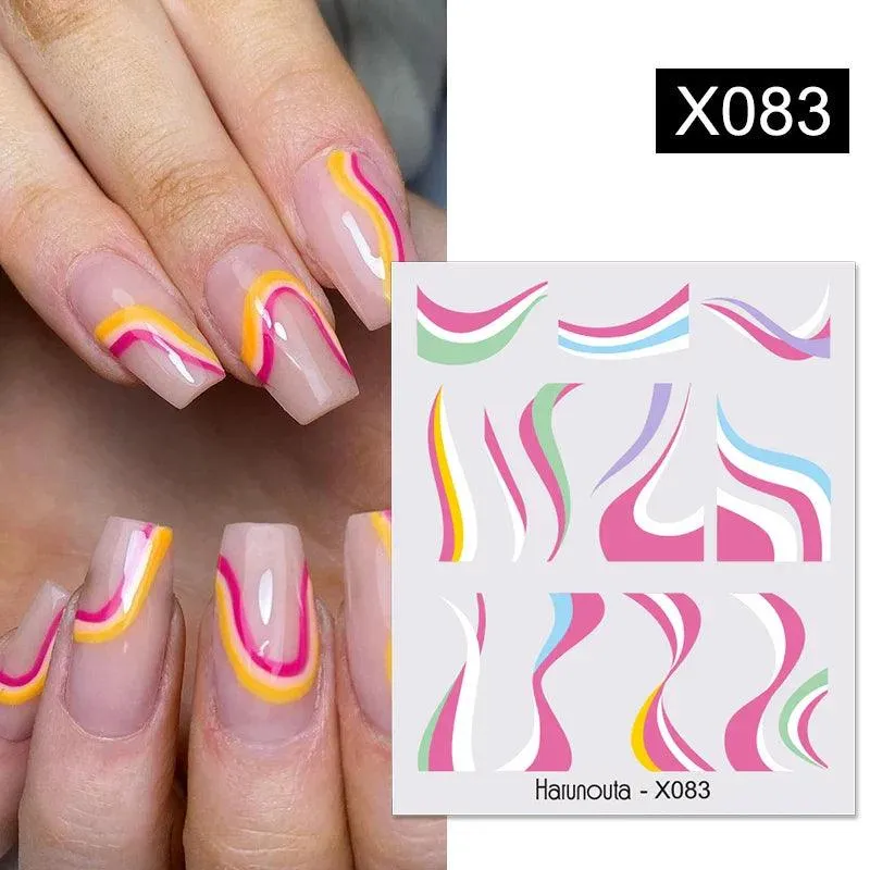 Ink Blooming Marble Nail Decals for Elegant Summer Art