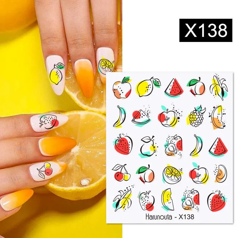 Ink Blooming Marble Nail Decals for Elegant Summer Art