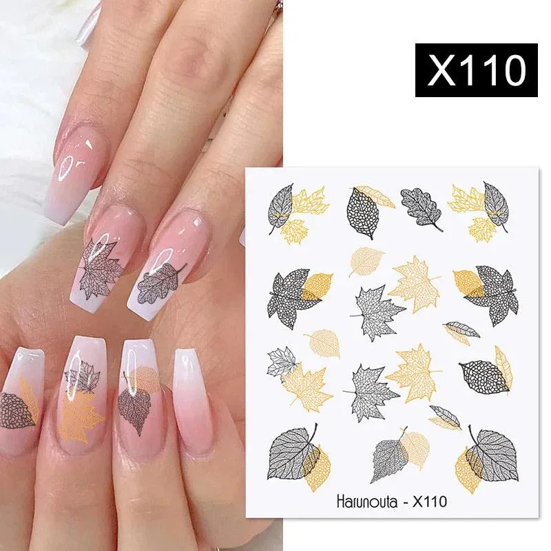 Ink Blooming Marble Nail Decals for Elegant Summer Art