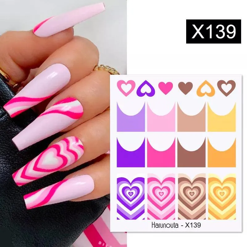 Ink Blooming Marble Nail Decals for Elegant Summer Art
