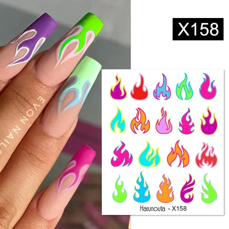 Ink Blooming Marble Nail Decals for Elegant Summer Art