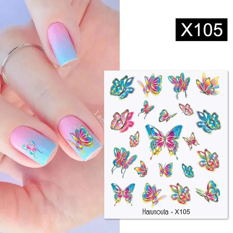 Ink Blooming Marble Nail Decals for Elegant Summer Art