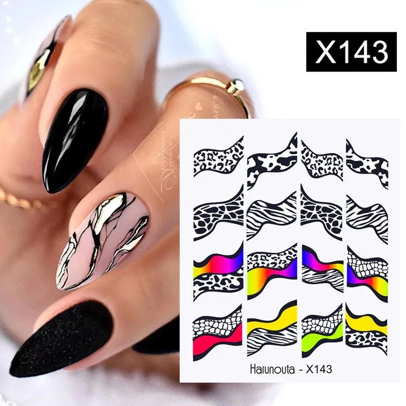 Ink Blooming Marble Nail Decals for Elegant Summer Art