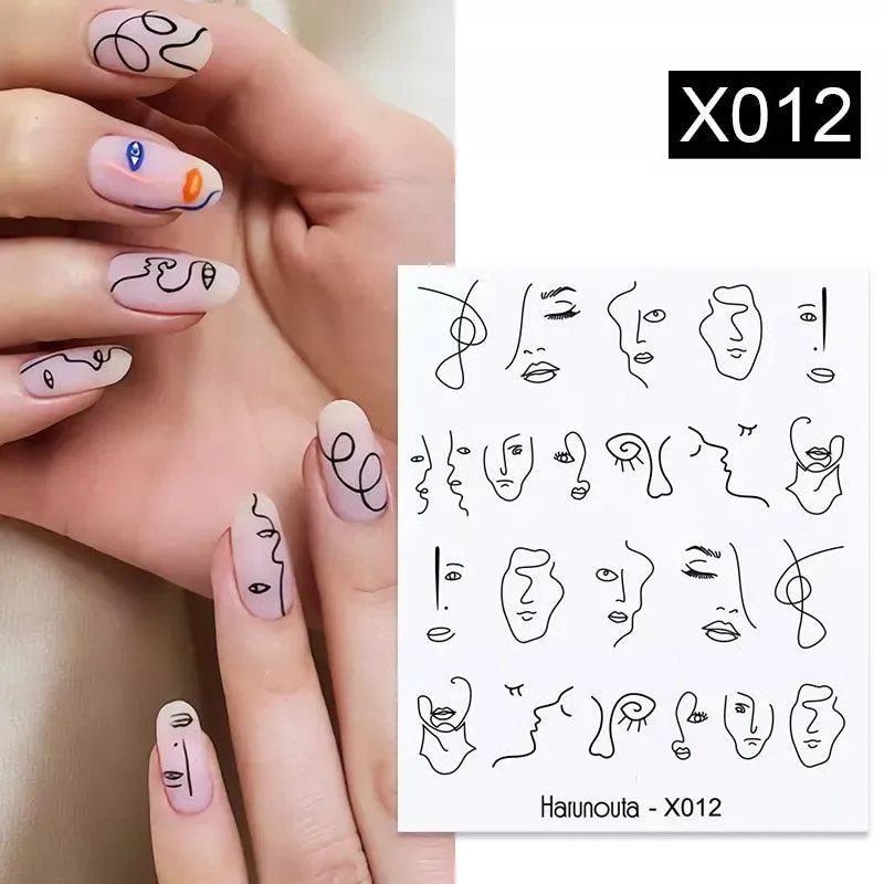 Ink Blooming Marble Nail Decals for Elegant Summer Art