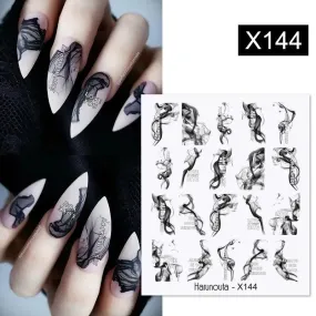Ink Blooming Marble Nail Decals for Elegant Summer Art