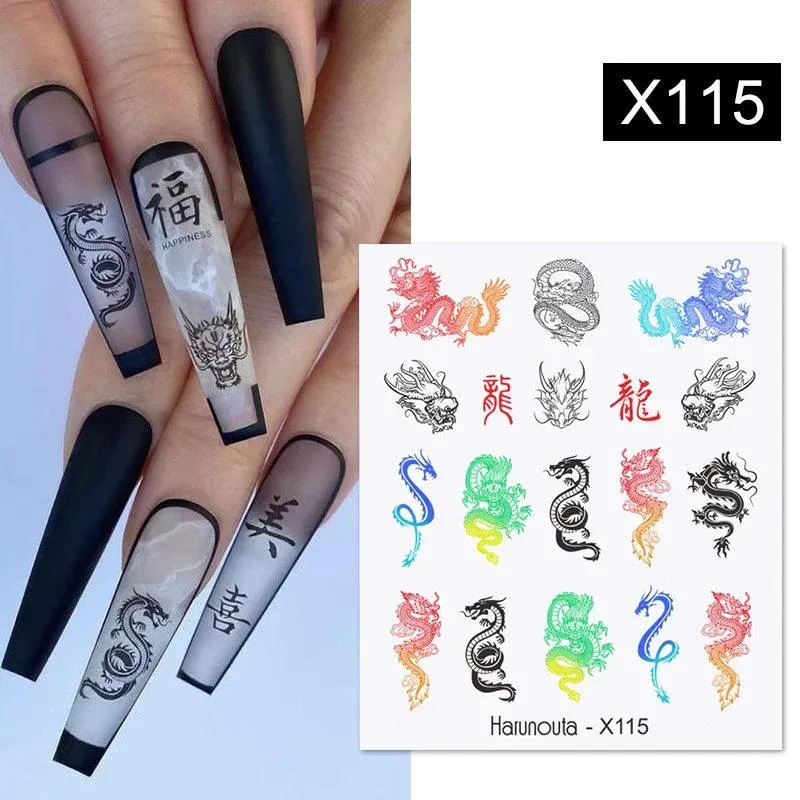 Ink Blooming Marble Nail Decals for Elegant Summer Art