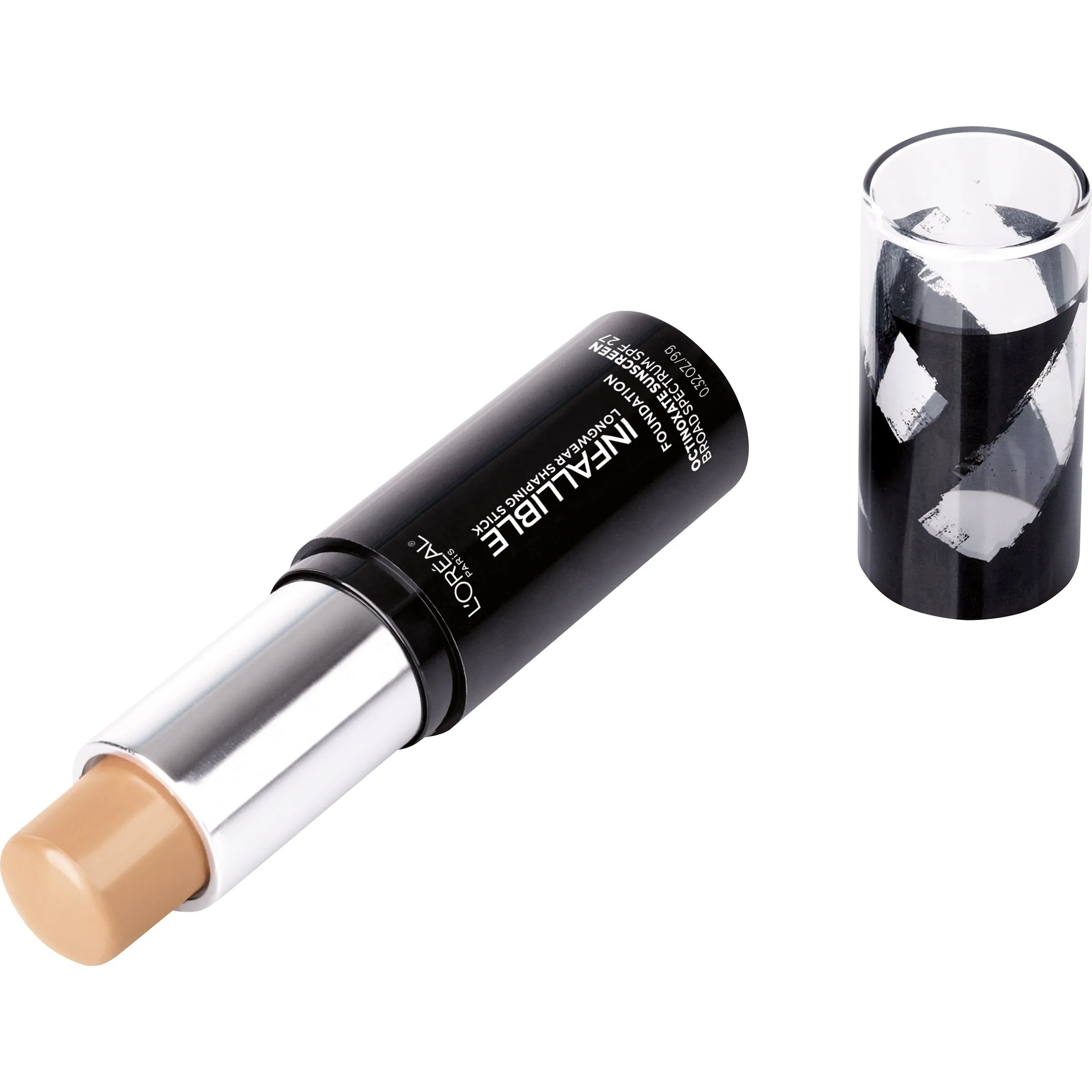L'Oreal Paris Makeup Infallible Longwear Shaping Stick Foundation, 408 Tan, 1 Tube, 0.32 Ounce