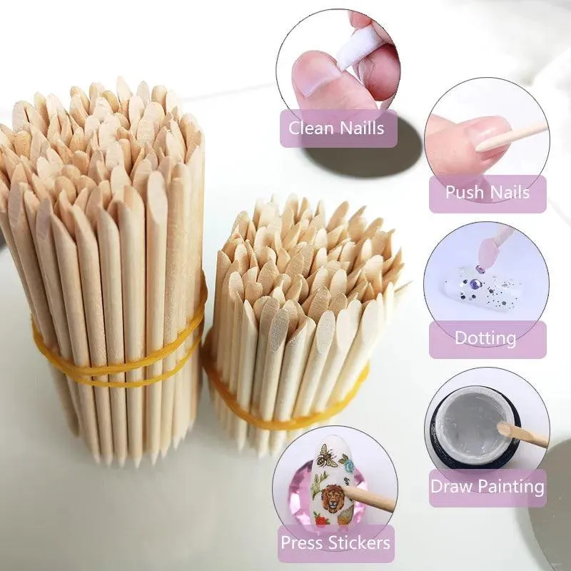 Lurayee Nail Art Wood Sticks: Professional Nail Care Set