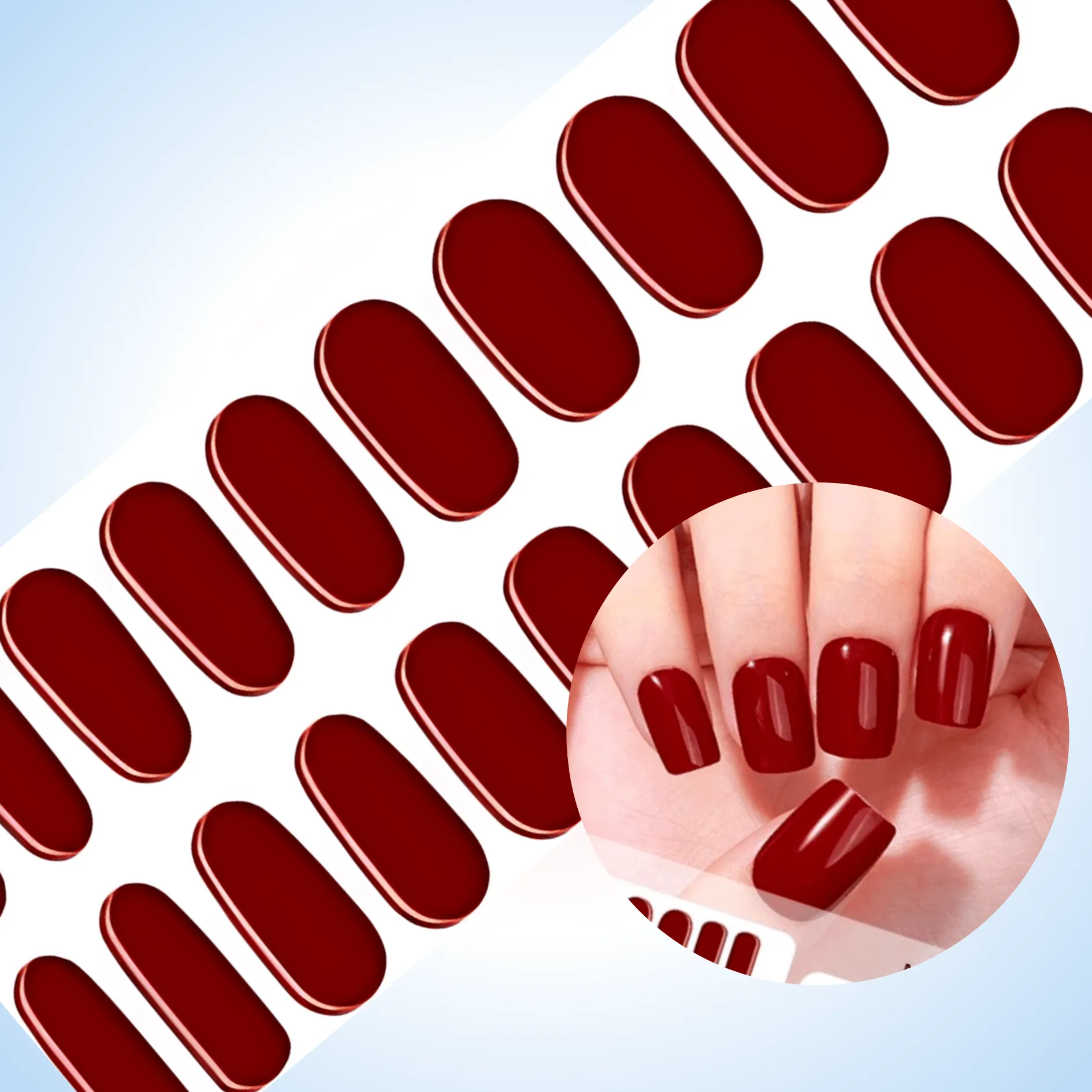 Merlot | NO Cure Gel Nail Wraps