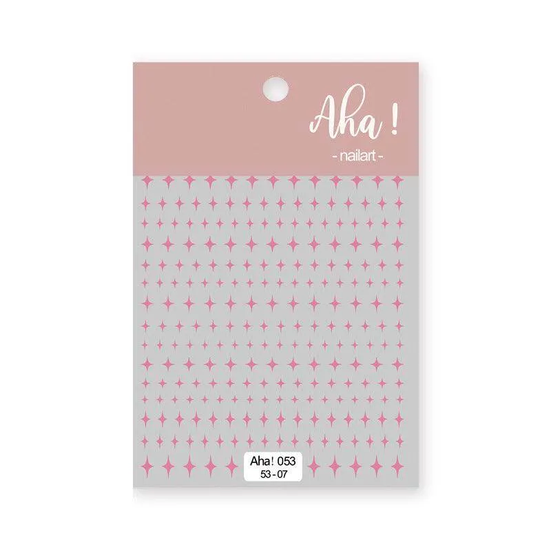 Metal Color Nail Art Stickers Sticker Decals Love Heart Bowknot  Adhesive 3D Decals Aha
