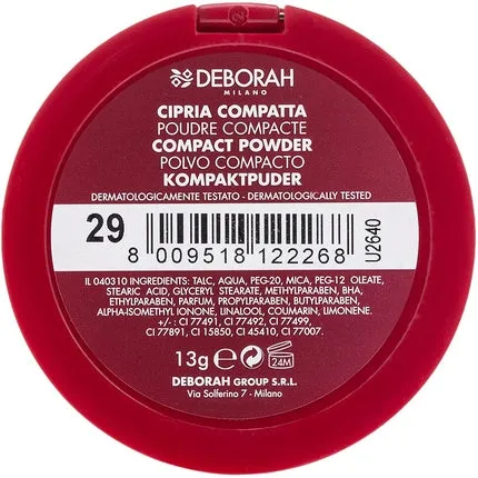 Milano La Cipria Light matte compact face powder 5.3 g, Deborah