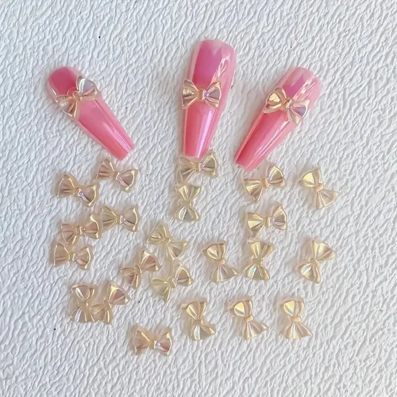 Nail Bows Nail Decals | 3D Resin Glitter Nail Art Bowknots | For DIY Nail Art Decorations Accessories For Women Girls Gifts
