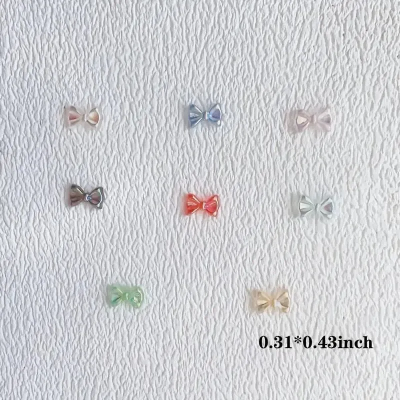 Nail Bows Nail Decals | 3D Resin Glitter Nail Art Bowknots | For DIY Nail Art Decorations Accessories For Women Girls Gifts