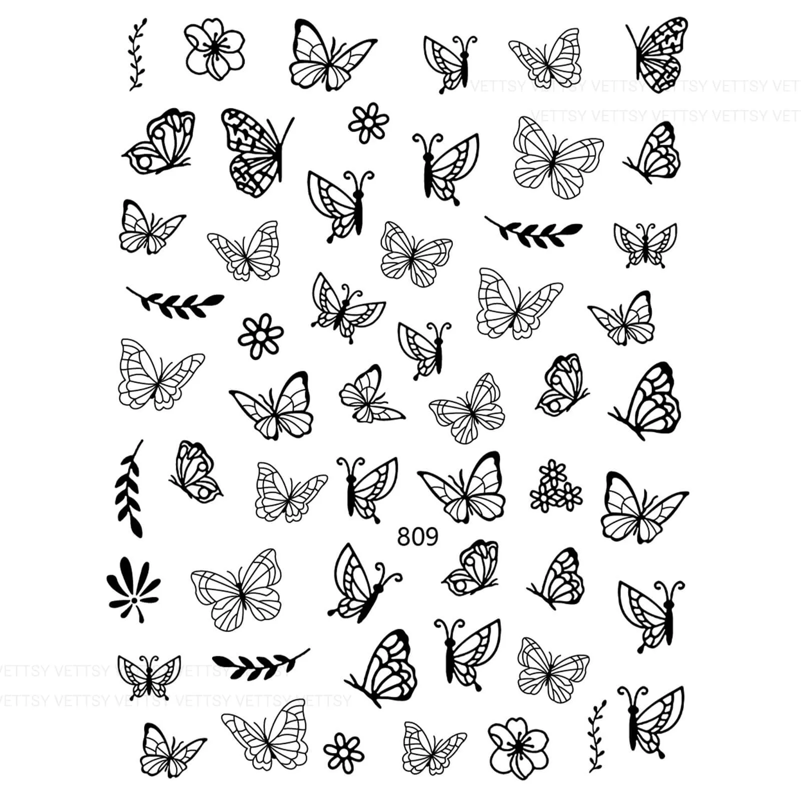 Nail Stickers-Butterfly