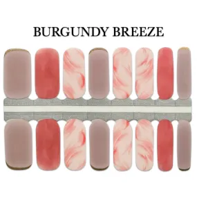 Nail Wrap - Burgundy Breeze