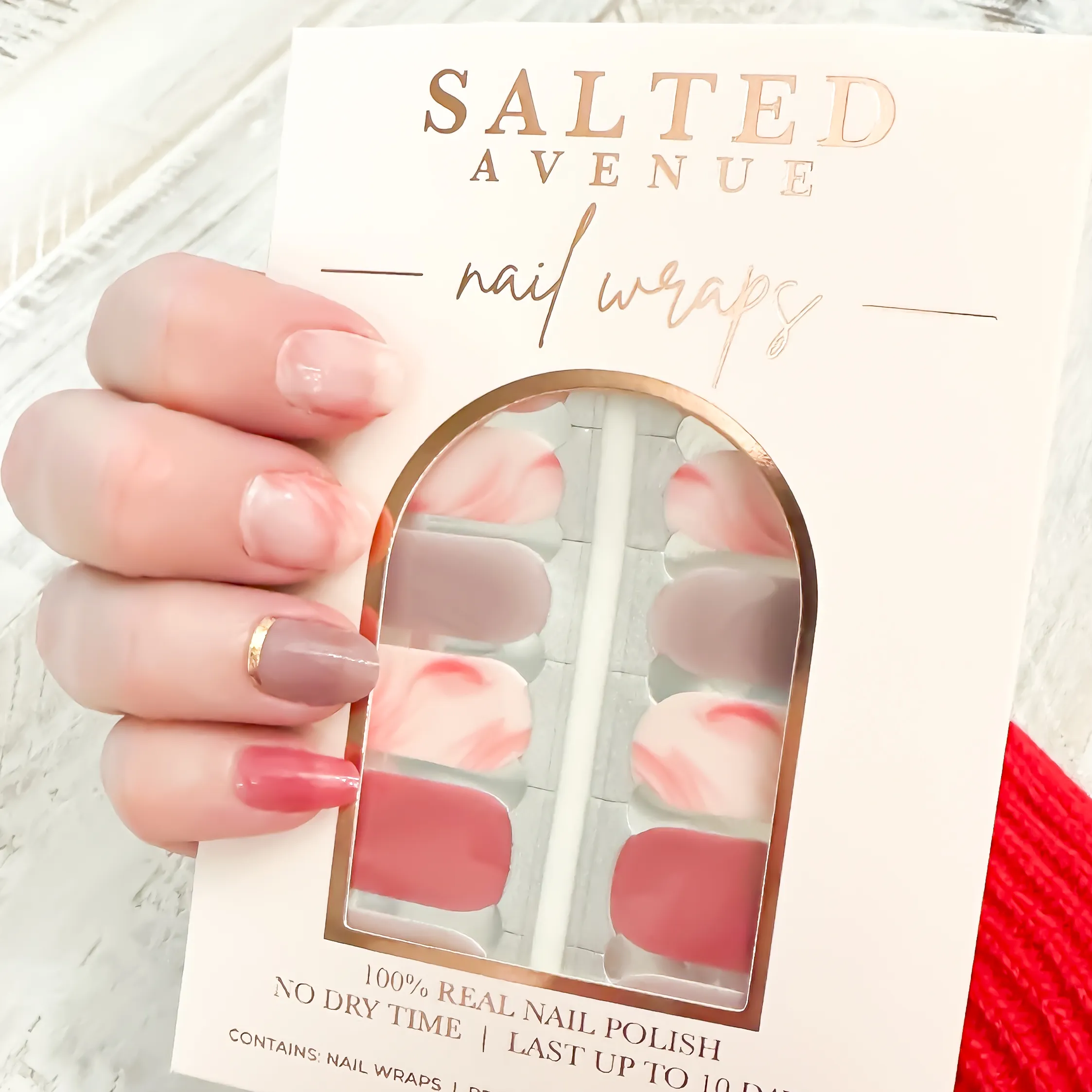 Nail Wrap - Burgundy Breeze